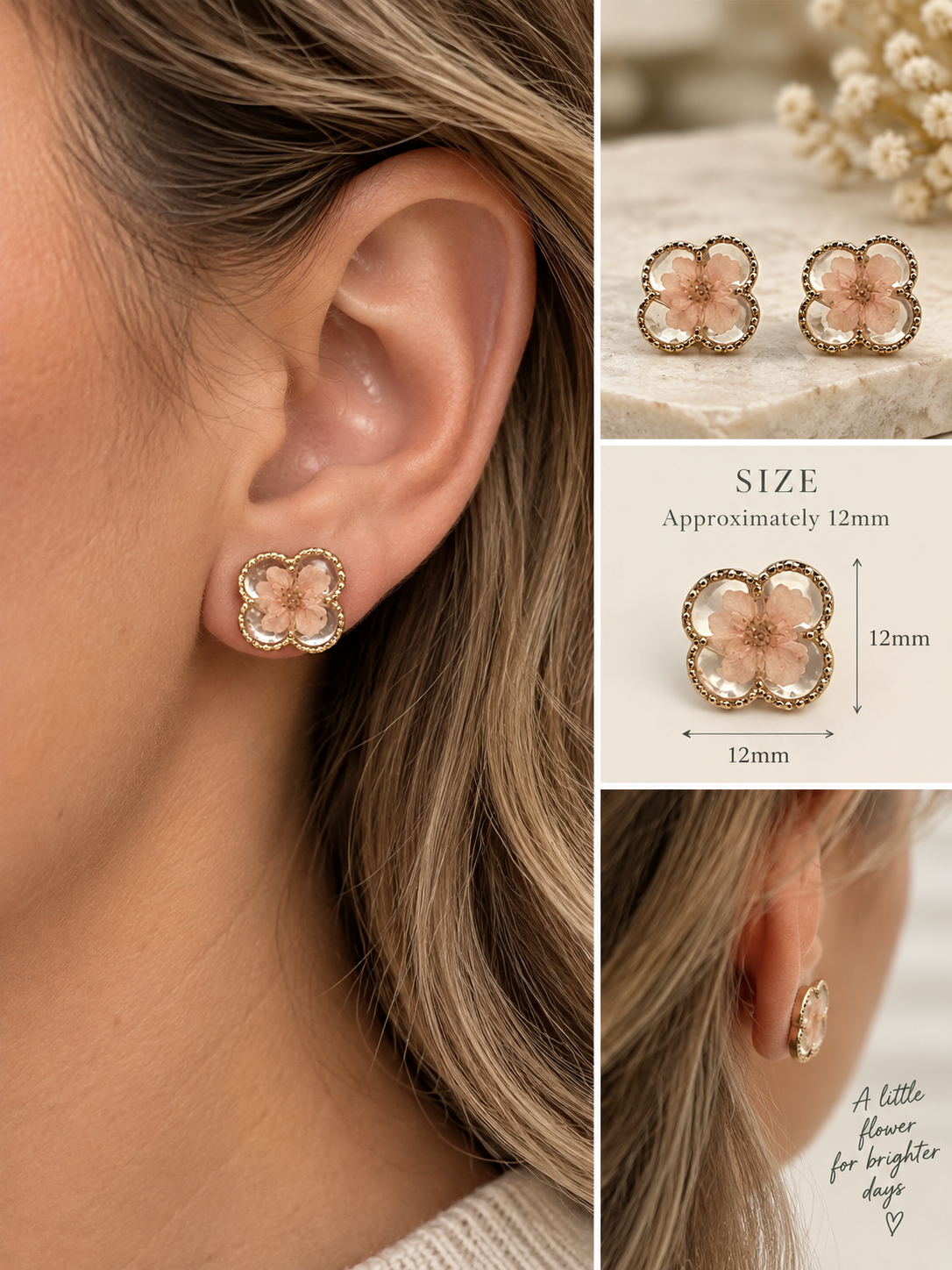 The Blushing Bloom Studs 🌸