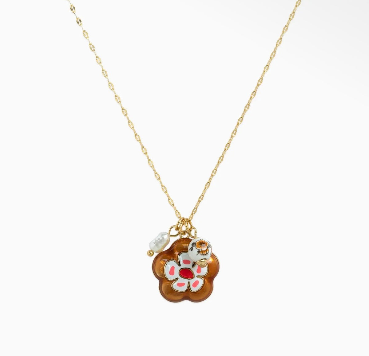Vintage Bloom Charm Necklace 🌼