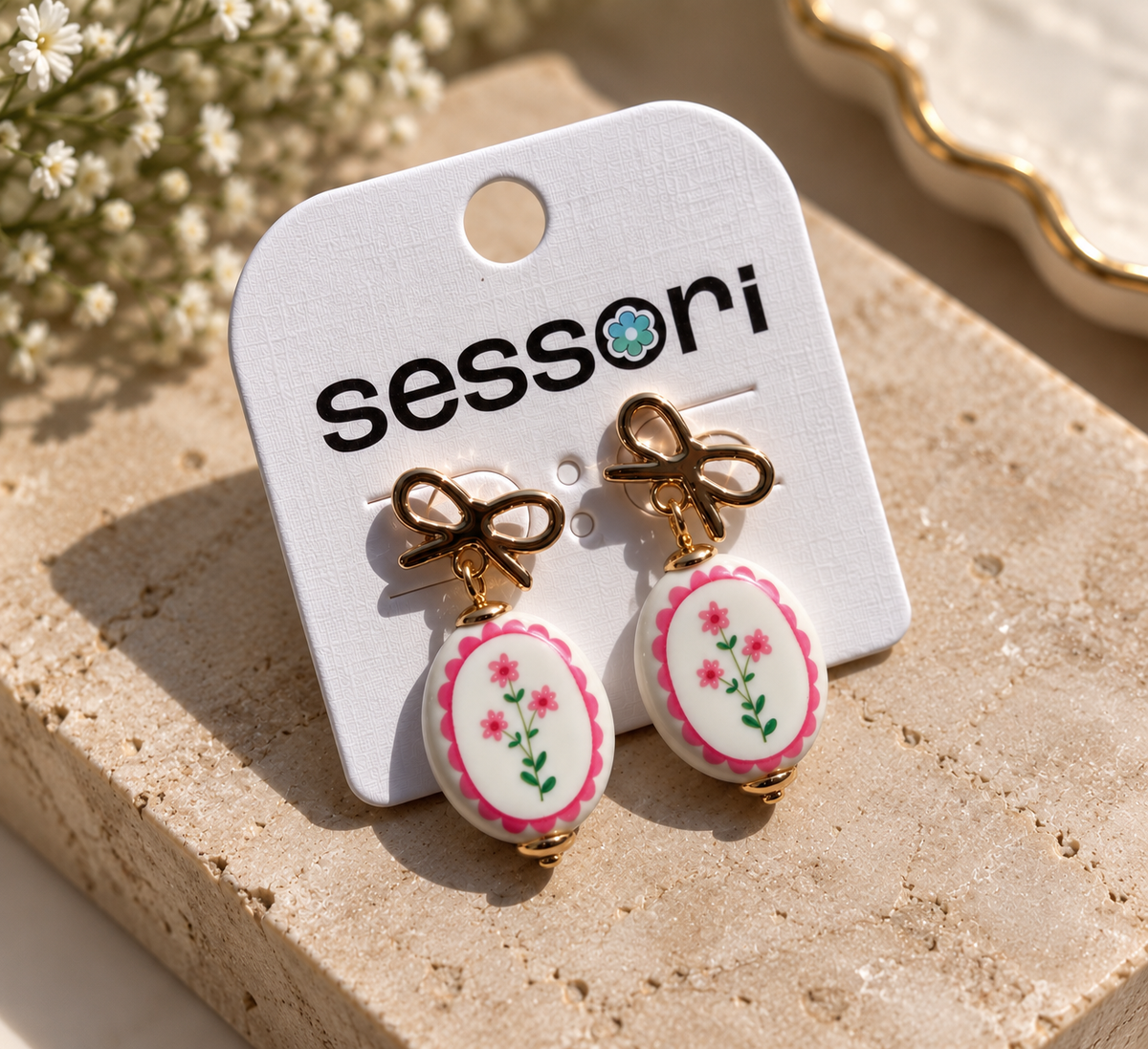 Pretty in Pink Bow Earrings 🎀