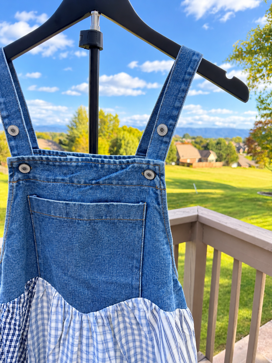 Blue Skies & Daisies Overall Dress