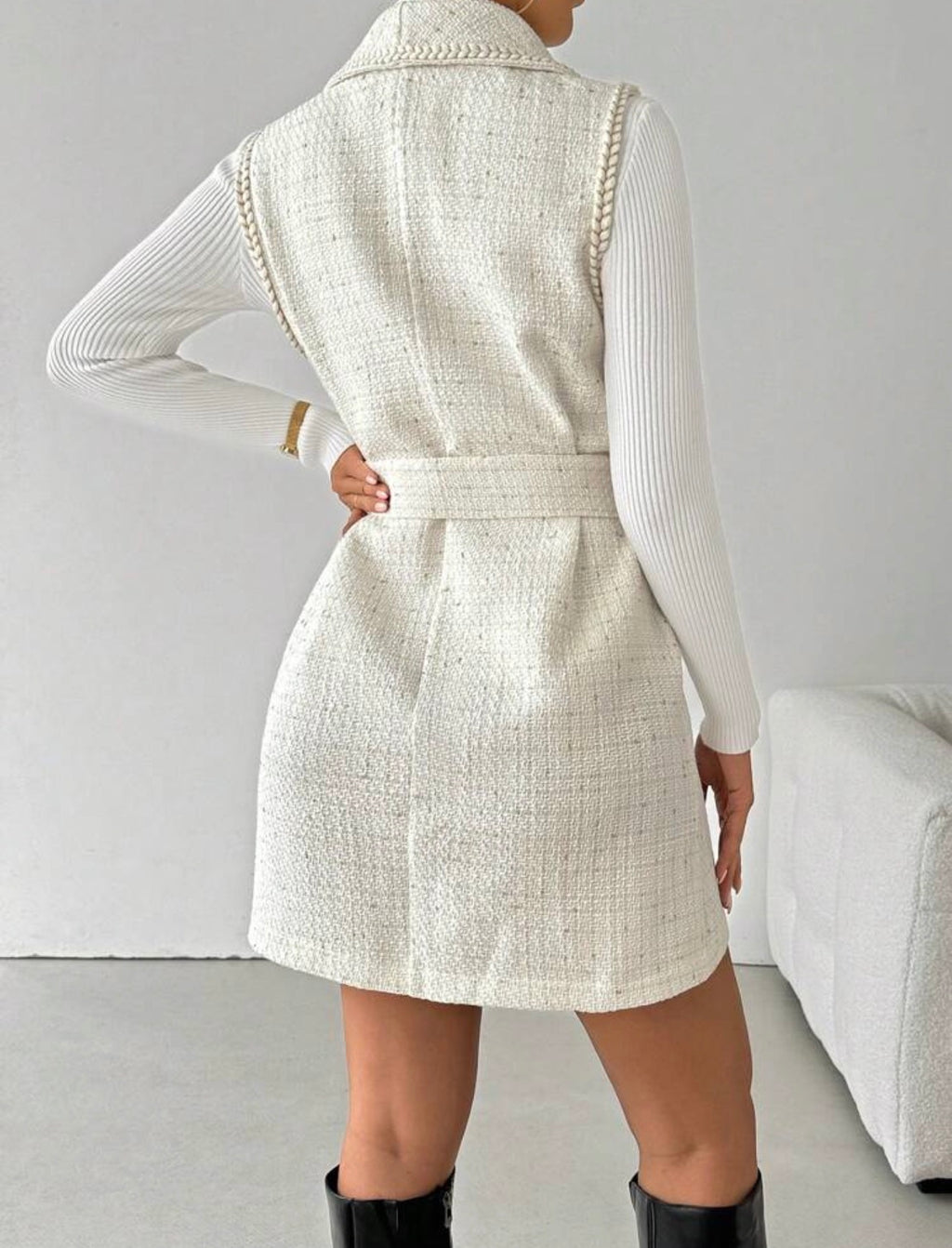 The Ivory & Gold Belted Vest ✨
