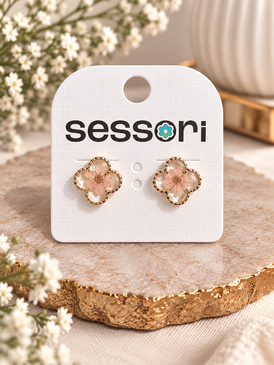 The Blushing Bloom Studs 🌸