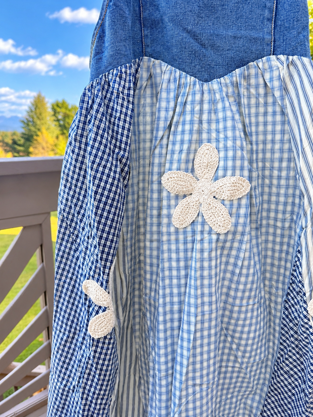 Blue Skies & Daisies Overall Dress