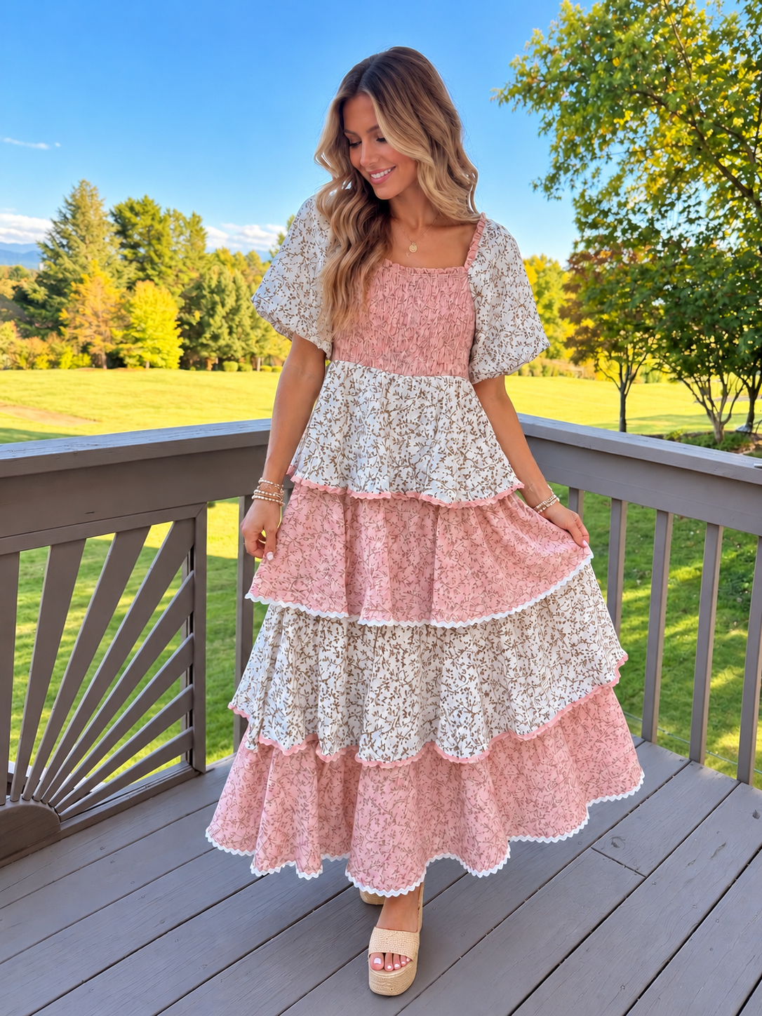🌸 The Sunday Stroll Tiered Maxi Dress