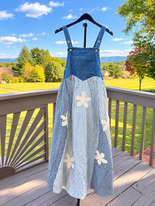 Blue Skies & Daisies Overall Dress
