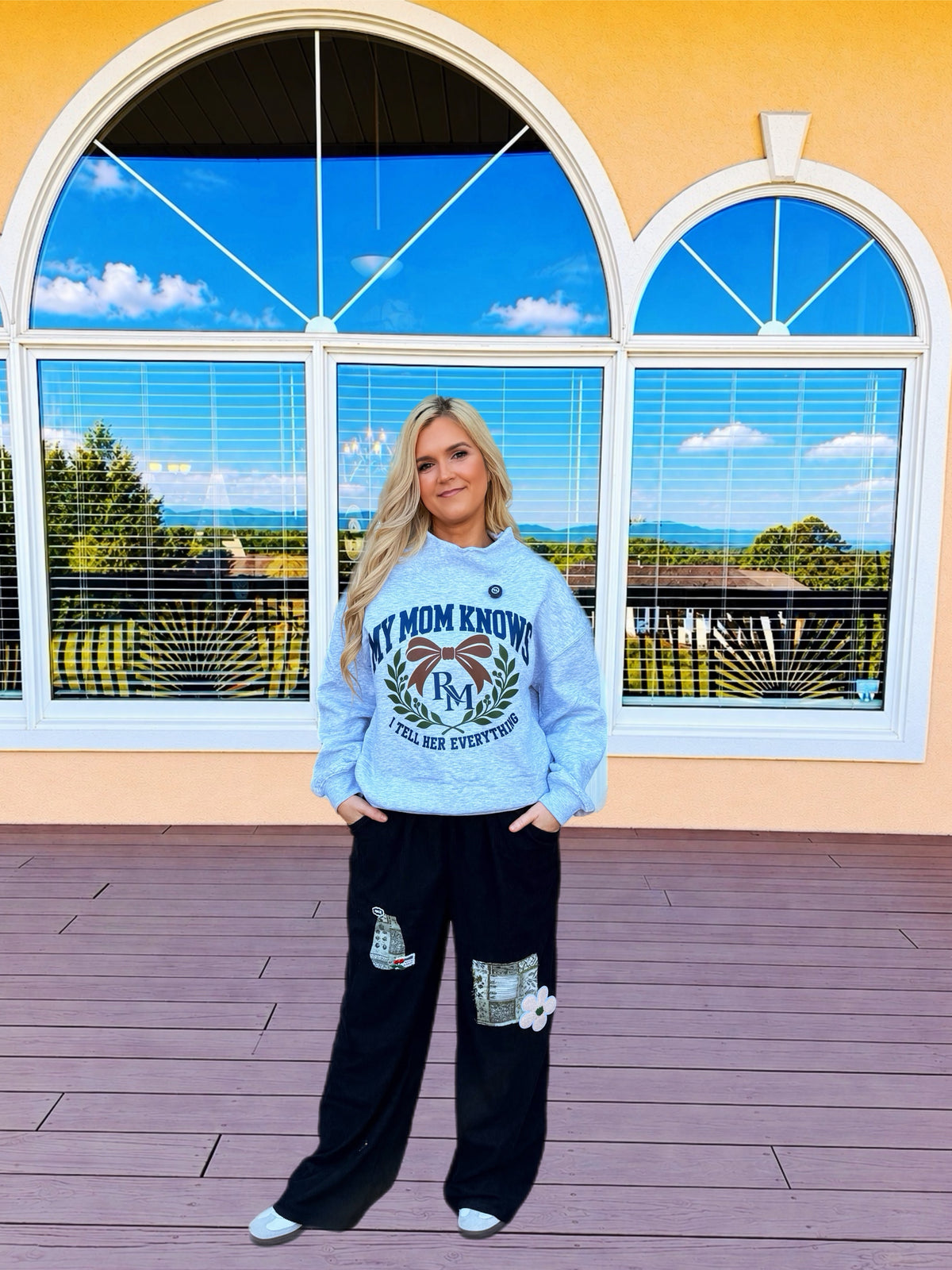 PRE-ORDER | My Mom Knows Mockneck Pullover