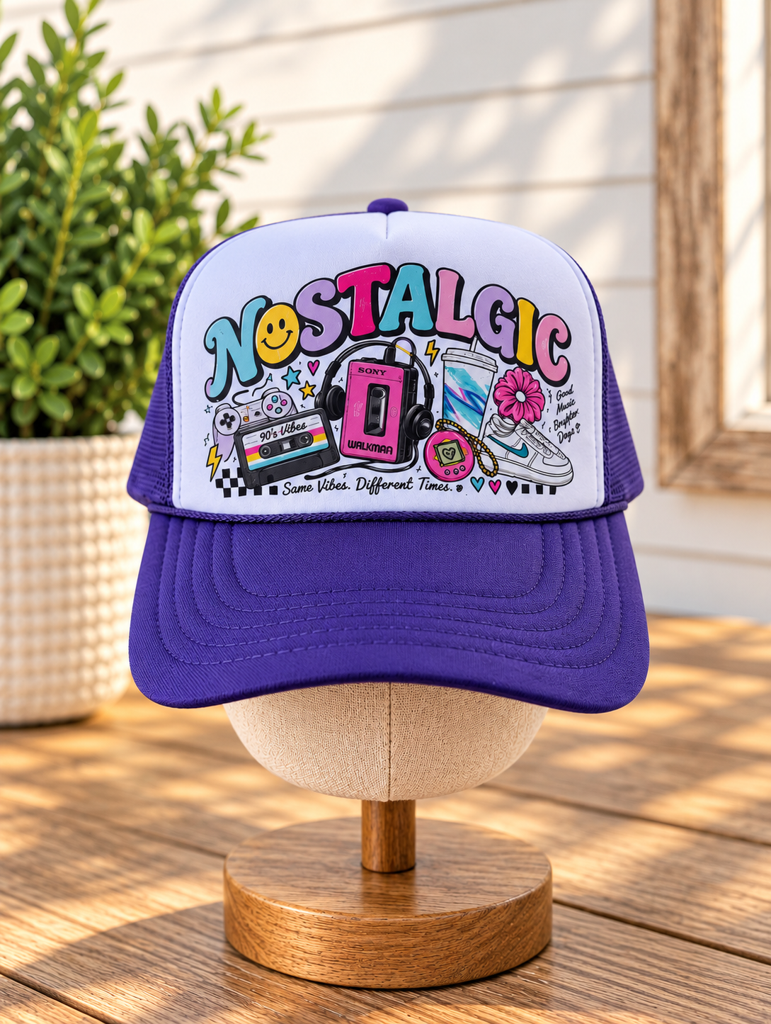Nostalgic 90s Vibes Trucker Hat 💜