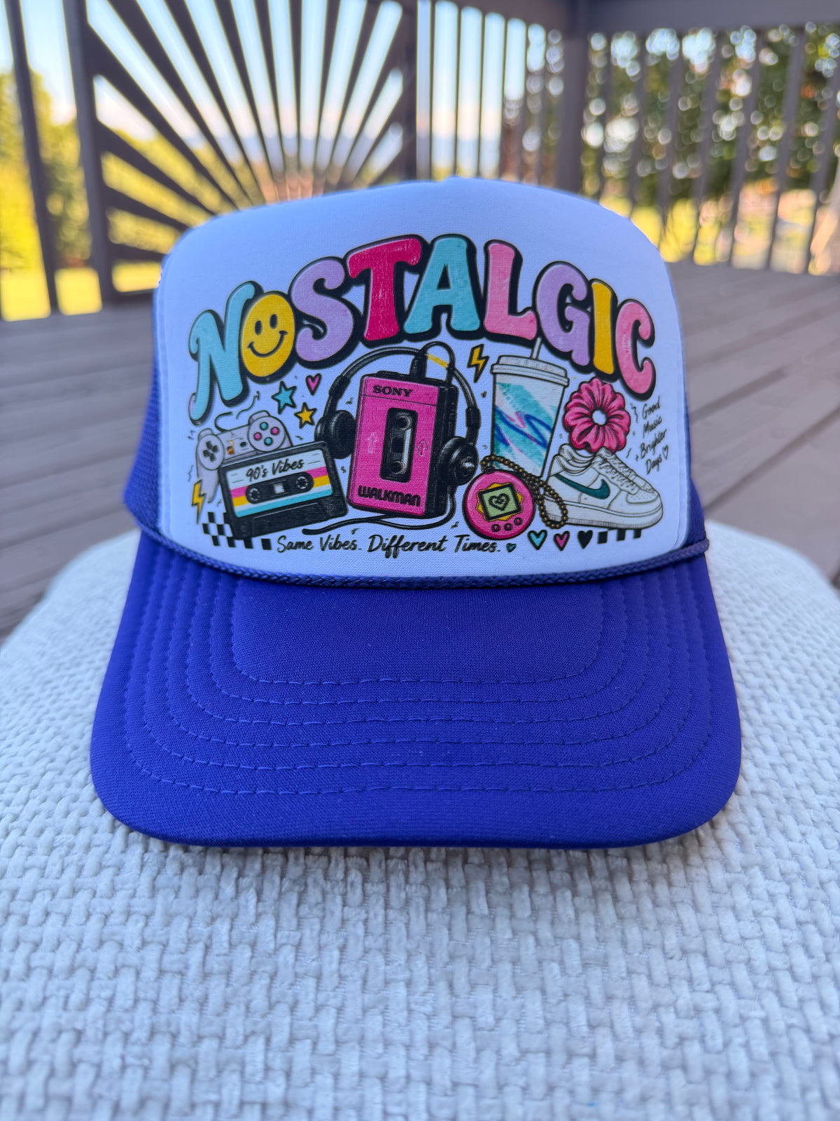 Nostalgic 90s Vibes Trucker Hat 💜