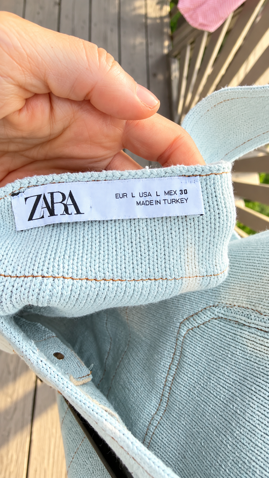 Zara Blue Skies Knit Pinafore Dress