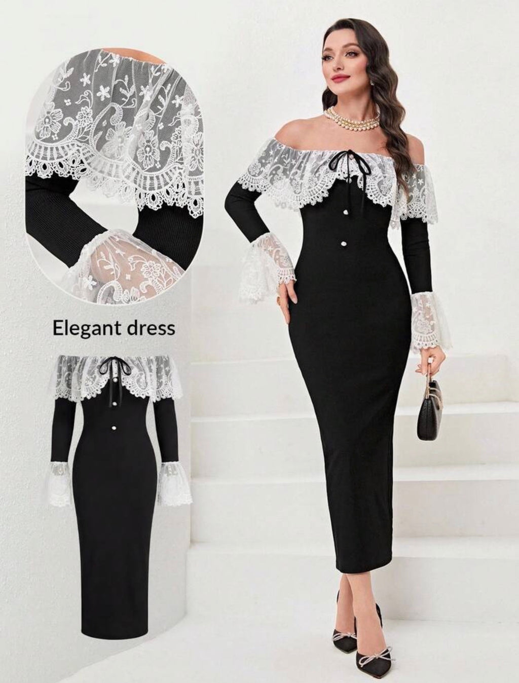 Black Tie Beauty Maxi Dress