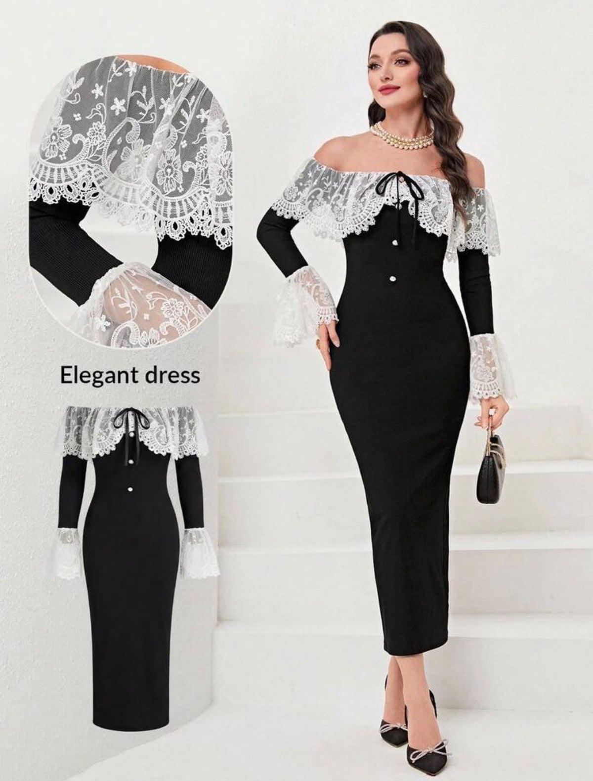 Black Tie Beauty Maxi Dress