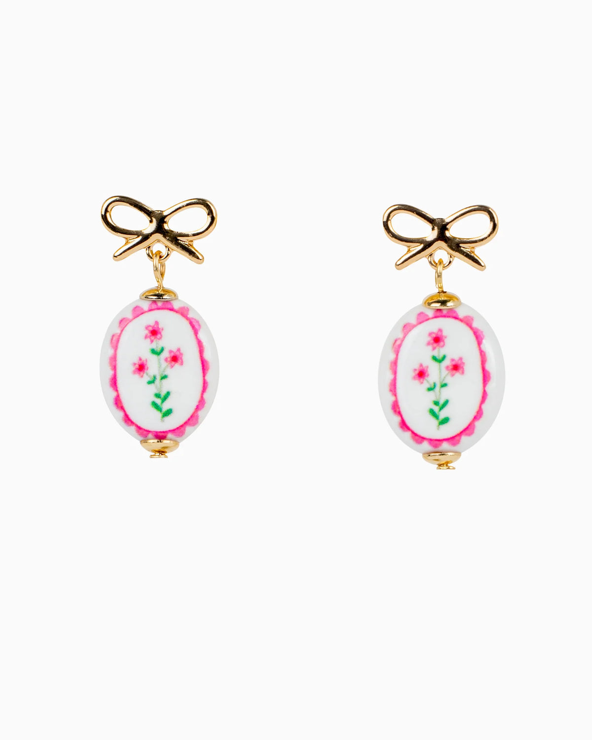 Pretty in Pink Bow Earrings 🎀