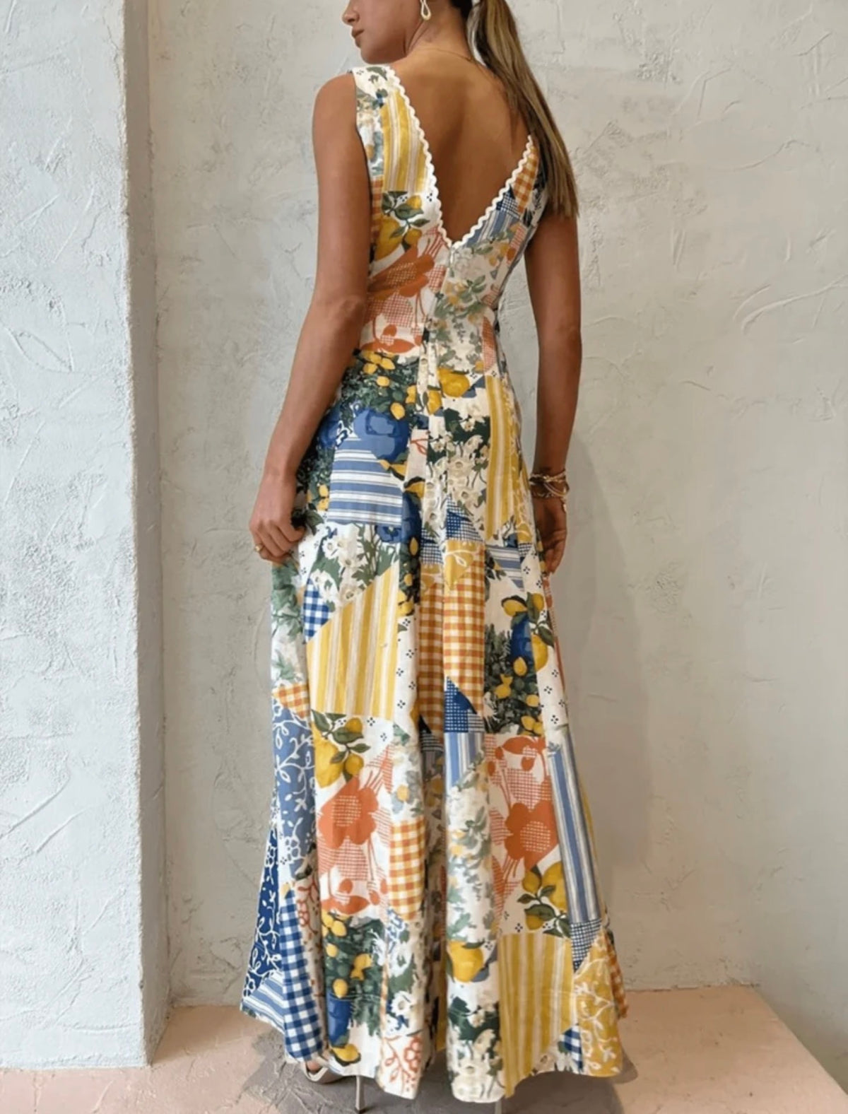 The Lemon Grove Patchwork Maxi Dress