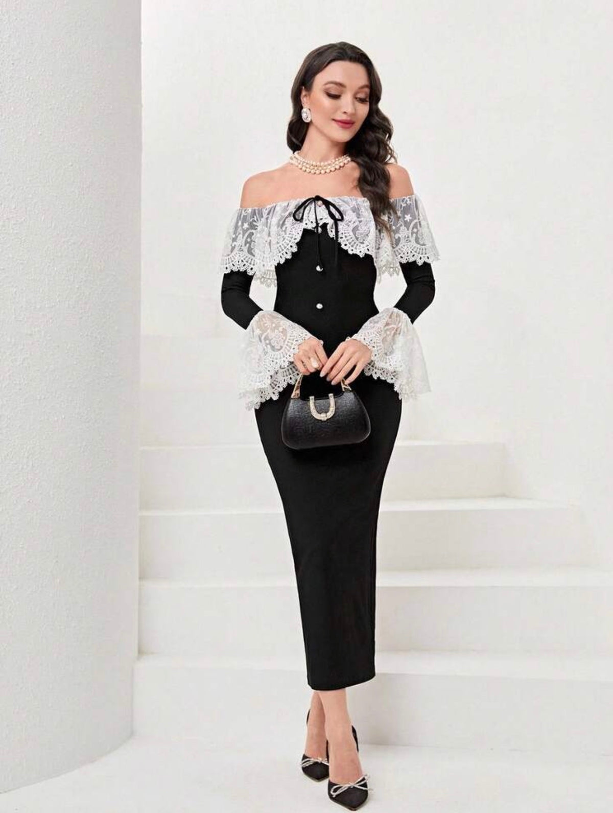 Black Tie Beauty Maxi Dress