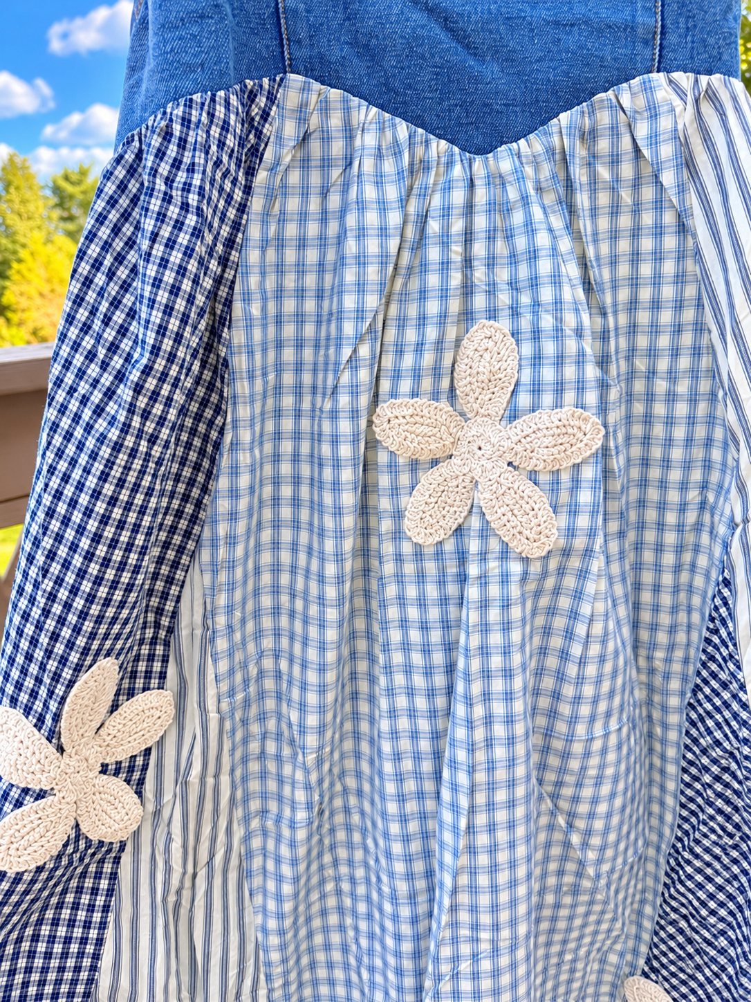Blue Skies & Daisies Overall Dress